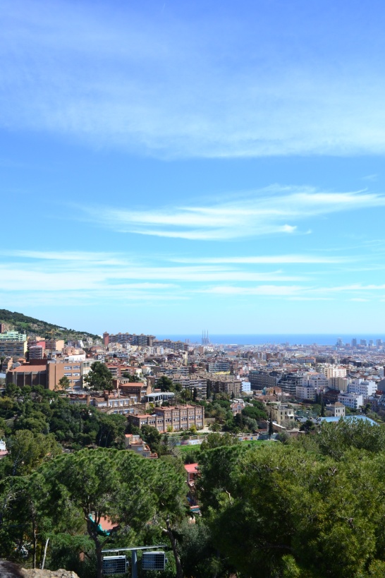 View of Barcelona from Parc Guell vantage point